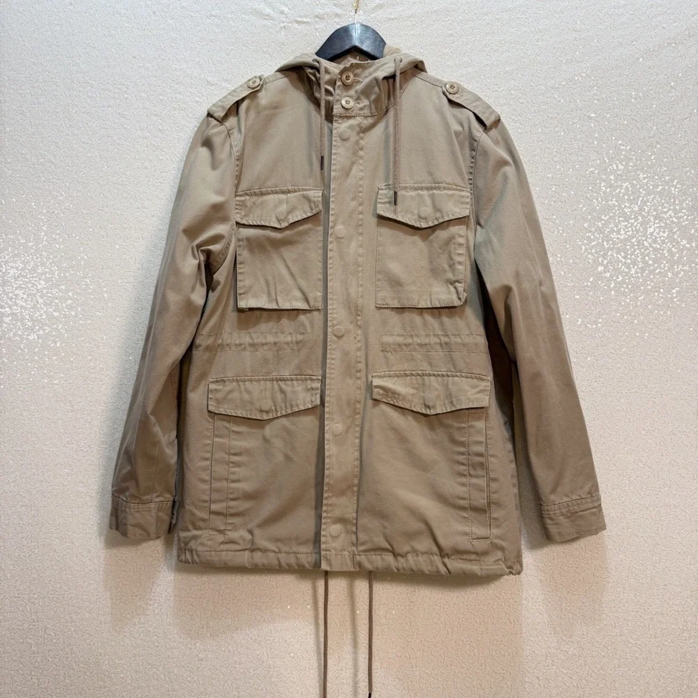 Cotton On Utility Supply Co Hooded Field Jacket  Medium Khaki Military Parka